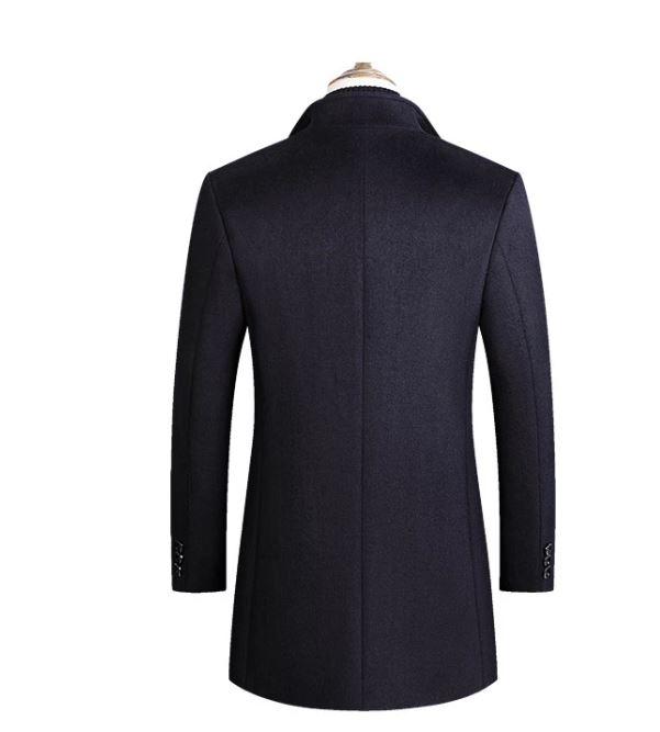 Wool Coat with Stand-up Collar