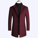 Wool Coat with Stand-up Collar