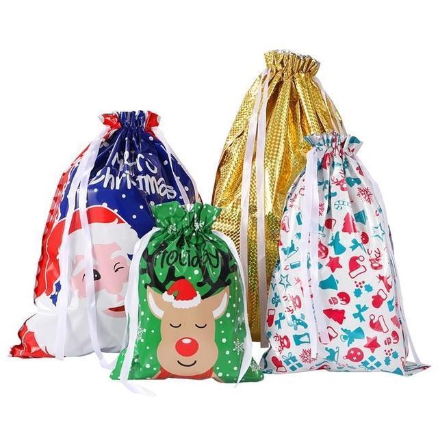 Recyclable Drawstring Christmas Gift Bags(30 Sets)