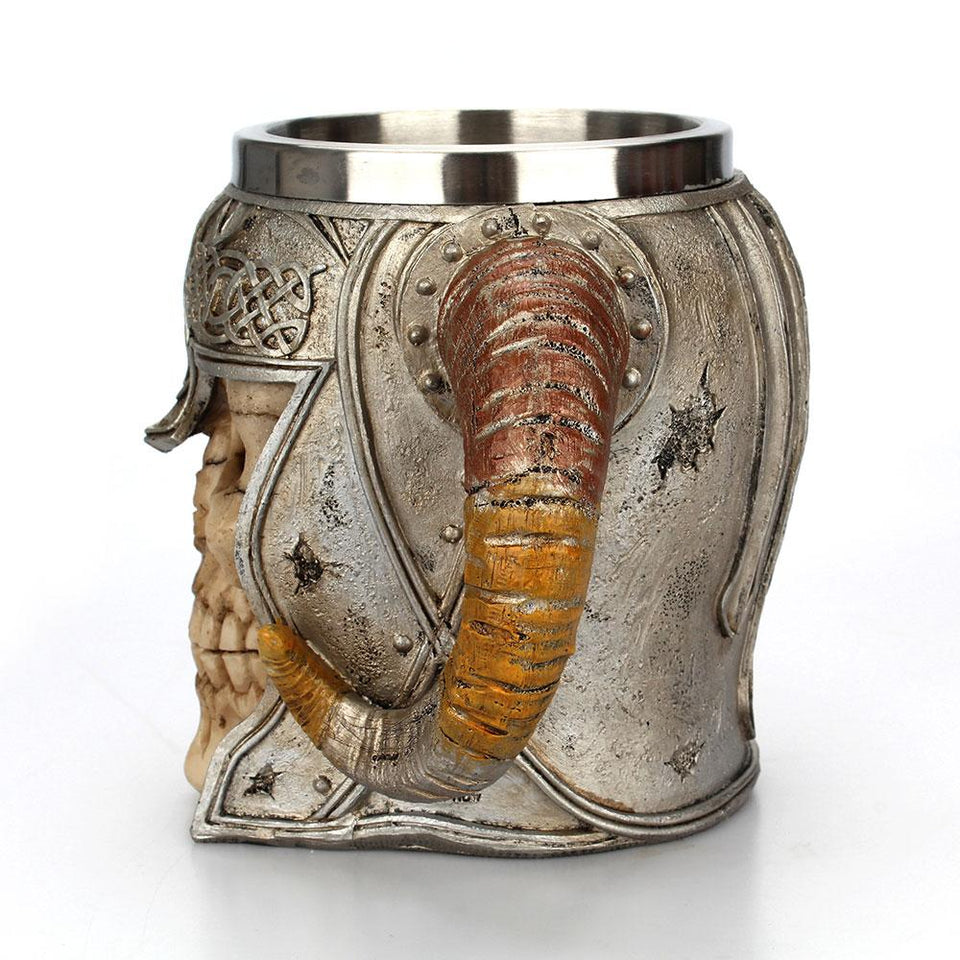 Viking Skull Stainless Steel Mug