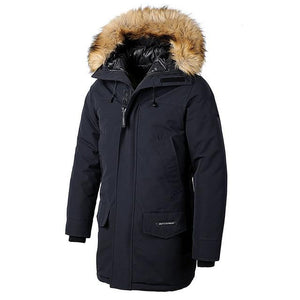 Men Brand Winter Faux Fur Collar Long Thick Cotton Parkas Jacket Coat Men Hooded Pockets Outwear Waterproof Jacket Parka Men