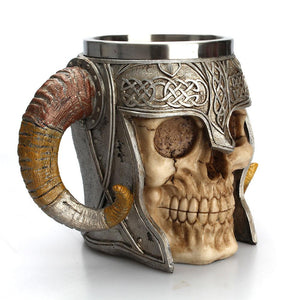 Viking Skull Stainless Steel Mug